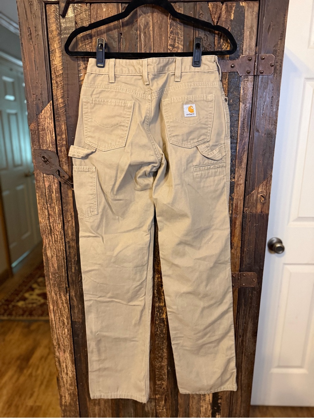 Carhartt Women’s 4x34 Carpenter Pants Golden Khaki Tan Canvas WB159 Workwear